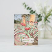  Mint en Roze Bike Briefkaart (Staand voorkant)