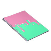 Mint- en roze dunne laptop notitieboek (Rechterzijde)