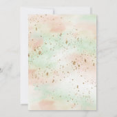 Mint en roze glitter voor geslacht onthulling met  kaart (Achterkant)