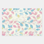 Mint en Roze Vivid Rainbow Sheet Set van 3 Inpakpapier Vel (Voorkant 2)