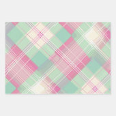 Mint en Roze Vivid Rainbow Sheet Set van 3 Inpakpapier Vel (Voorkant)