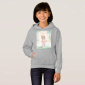 Mint en roze Winter Scene Girl Schaatsen (Voorkant volledig)