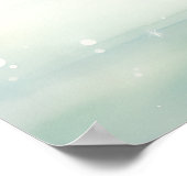 Mint en roze Winter Scene Girl Schaatsen Poster (Hoek)