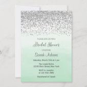 Mint en Silver Bridal Shower Kaart (Voorkant)