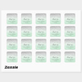 Mint en Silver Dank u Stickers (Vel)