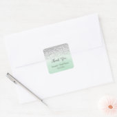 Mint en Silver Dank u Stickers (Envelop)