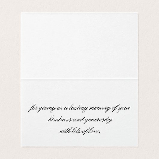 Mint en Silver Hartelijk dank Kaart (Binnenkant ongevouwen)