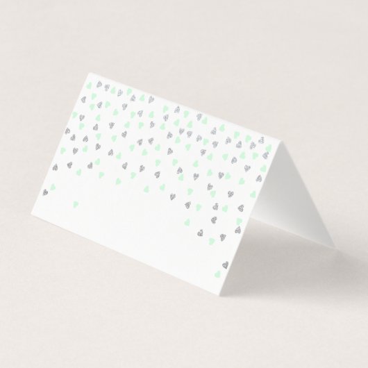 Mint en Silver Hartelijk dank Kaart (Achterkant)