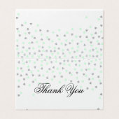 Mint en Silver Hartelijk dank Kaart (Buitenkant ongevouwen)