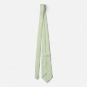 Mint en Simulated Gold Glitter Shells Necktie Stropdas (Achterkant)