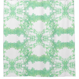 Mint- en turquoise-etnische versiering. douchegordijn