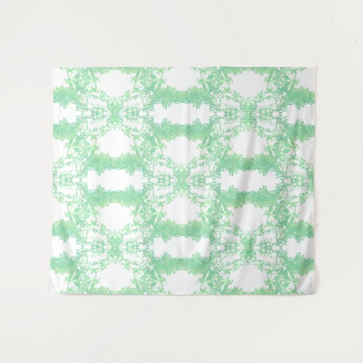 Mint- en turquoise-etnische versiering. wandkleed (Voorkant (horizontaal))