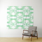 Mint- en turquoise-etnische versiering. wandkleed (In Situ (horizontaal))