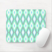 Mint en Turquoise Ikat Pattern Muismat (Met muis)