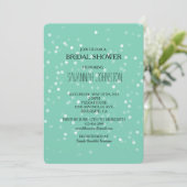 Mint en White Bokeh Confetti vrijgezellenfeest Kaart (Staand voorkant)