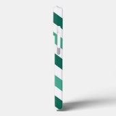 Mint en White Chevron Custom Monogram Case-Mate iPhone Case (Achterkant / Links)