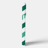 Mint en White Chevron Custom Monogram Case-Mate iPhone Case (Achterkant / Rechts)