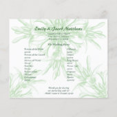 Mint en White Floral Wedding Programme (Achterkant)