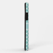 Mint en White Moroccan Quatrefoil Lattice Case-Mate iPhone Case (Achterkant/rechts)
