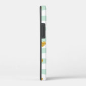 Mint en White Stripes Gold Hearts Custom Name Case-Mate iPhone Case (Achterkant / Rechts)