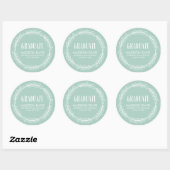 Mint en witte krans Afstuderen Stickers (Vel)