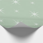 Mint- en witte Star-lampjes Cadeaupapier (Hoek)