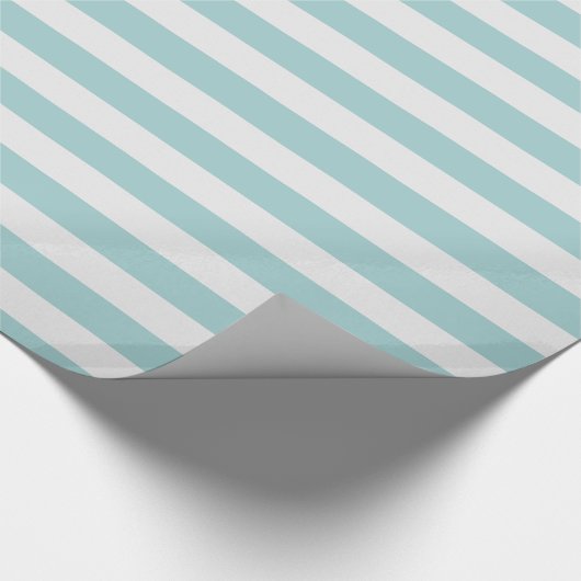 mint en witte strepen cadeaupapier (Hoek)