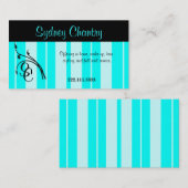 Mint en zwart stijlvol Visitekaartje (Voorkant / Achterkant)