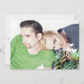 Mint en zwart Uw foto is een smakelijk modern huwe Kaart (Achterkant)