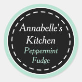 Mint en zwarte keuken Stickers (Voorkant)