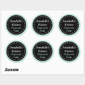 Mint en zwarte keuken Stickers (Vel)