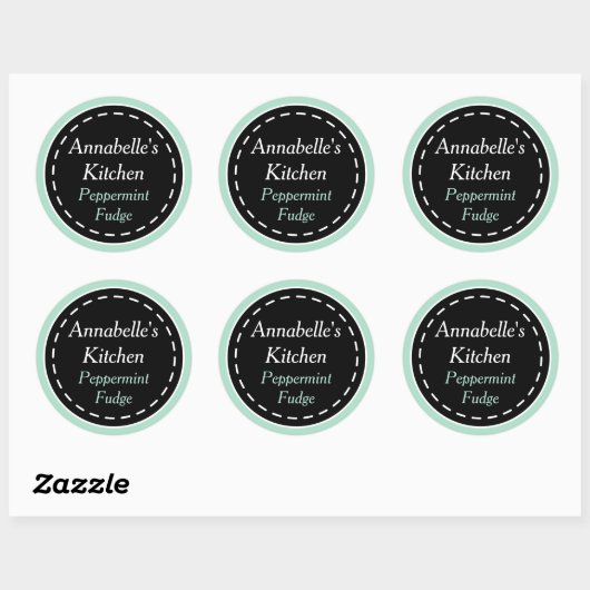 Mint en zwarte keuken Stickers (Vel)