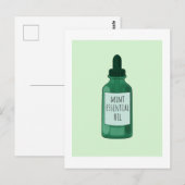 Mint Essential Oil Bottle Drawing Briefkaart (Voorkant / Achterkant)