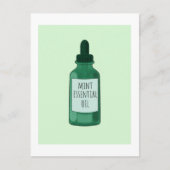 Mint Essential Oil Bottle Drawing Briefkaart (Voorkant)