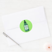 Mint Essential Oil Bottle Drawing Ronde Sticker (Envelop)