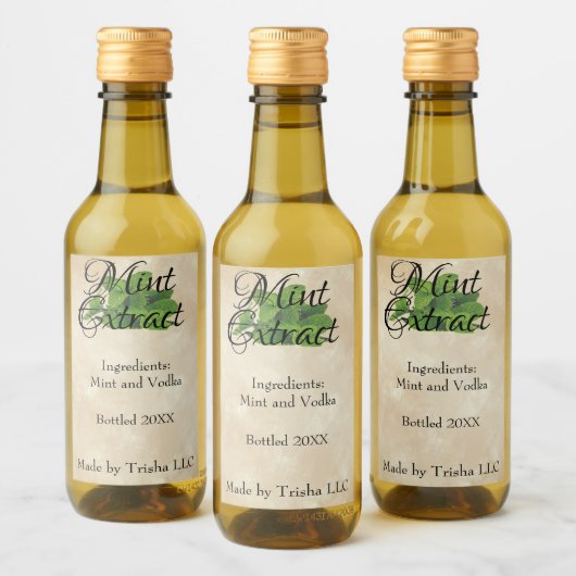 Mint Extract - Eigen label Wijn Etiket (Flessen)