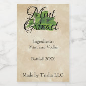 Mint Extract - Eigen label Wijn Etiket (Enkel label)