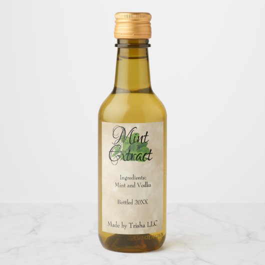 Mint Extract - Eigen label Wijn Etiket (Voorkant)