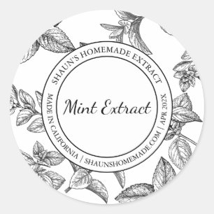 Mint Extract Schets Modern label