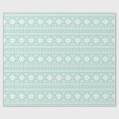 Mint Fair Isle Kersttrui patroon Cadeaupapier (Vlak)