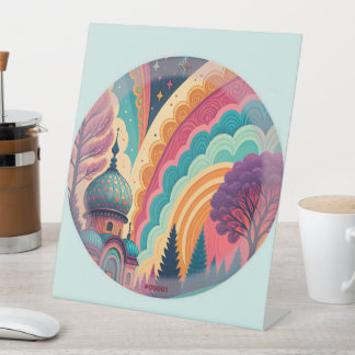 Mint Fantasy Dome voetstuk teken -  Reclamebord Met Voetstuk