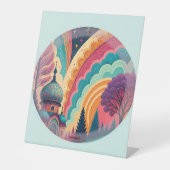 Mint Fantasy Dome voetstuk teken - Reclamebord Met Voetstuk (Voorkant)