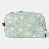 Mint Faux Glitter Toilettasje (Voorkant)