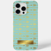 Mint Faux Gold Foil Arrows Patroon Case-Mate iPhone Case (Achterkant)