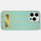 Mint Faux Gold Foil Arrows Patroon Case-Mate iPhone Case (Achterkant (horizontaal))