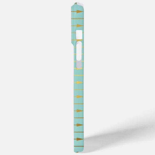 Mint Faux Gold Foil Arrows Patroon Case-Mate iPhone Case (Achterkant / Links)