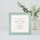 Mint Faux Gold Foil Polka Dots Pattern Kaart (Staand voorkant)