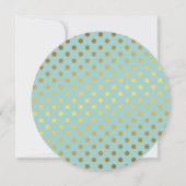 Mint Faux Gold Foil Polka Dots Pattern Kaart (Achterkant)