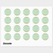 Mint Faux Gold Glitter Bruiloft Dank u Ronde Sticker (Vel)