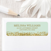 Mint Faux Gold Glitter Etiket (Insitu)